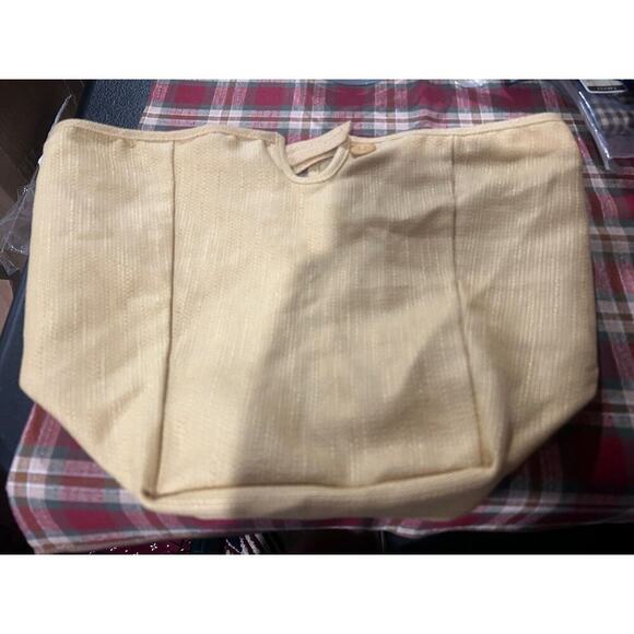 Longaberger 9” Measuring Basket Liner Butternut Yellow Fabric Maize - Picture 1 of 2